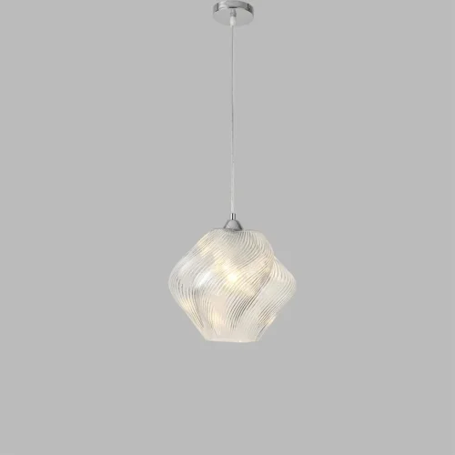 Светильник подвесной Tide 8288/1A Lumion прозрачный на 1 лампу, основание хром в стиле современный фото 5