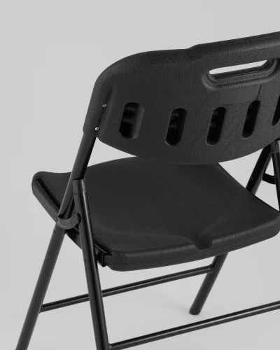 Стул складной банкетный черный, черные ножки УТ000040171 Stool Group, чёрный/, ножки/металл/чёрный, размеры - *870***470*580 фото 6