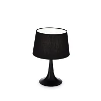 Настольная лампа LONDON TL1 SMALL NERO Ideal Lux чёрная на 1 лампу, основание чёрное металл в стиле современный 