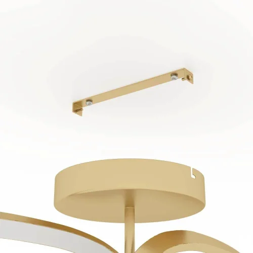 Светильник потолочный Lodosa 390204 Eglo латунь на 1 лампу, основание латунь в стиле современный хай-тек кольца фото 3