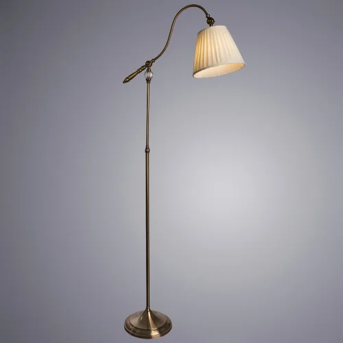 Торшер Seville A1509PN-1PB Arte Lamp белый на 1 лампу, основание медь красное коричневое в стиле кантри фото 2