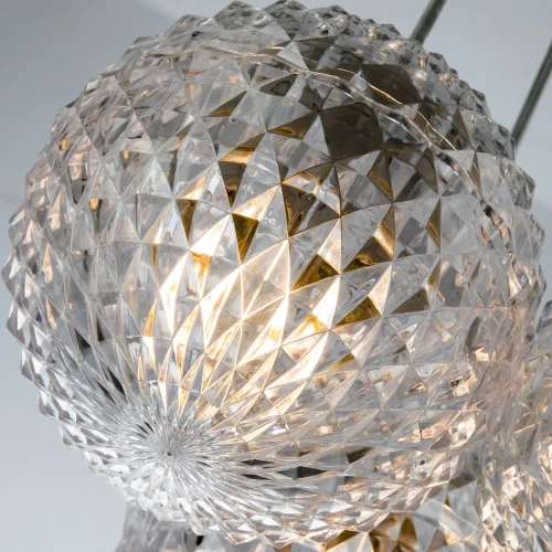 Светильник подвесной Gelato A9508SP-3CC Arte Lamp прозрачный на 3 лампы, основание хром в стиле современный шар фото 2