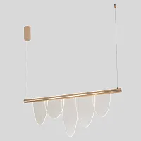Светильник подвесной LED VALENTIN SP22W LED GOLD Crystal Lux прозрачный на 1 лампу, основание золотое в стиле современный 