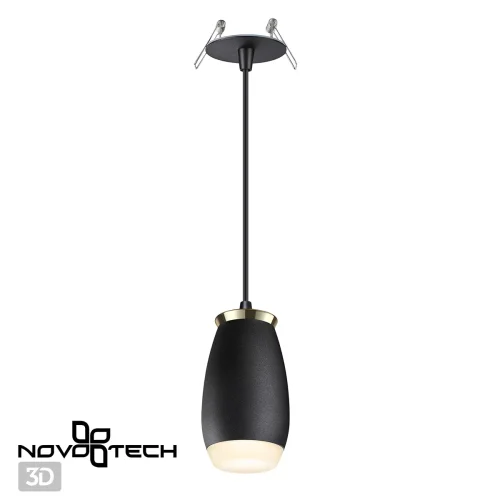Светильник подвесной встраиваемый Gent 370913 Novotech чёрный 1 лампа, основание чёрное в стиле современный  фото 4