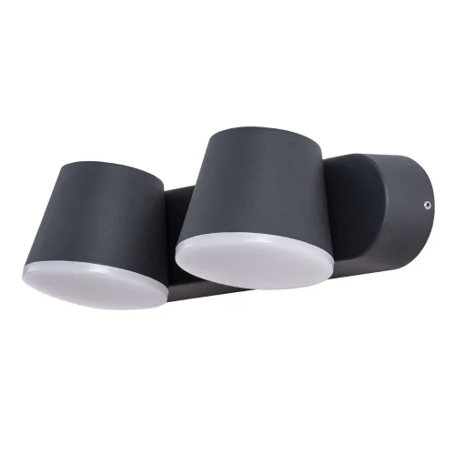 Настенный светильник уличный LED Chico A2212AL-2BK Arte Lamp уличный IP54 чёрный на 2 лампы, плафон чёрный в стиле современный LED