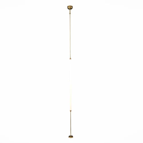 Торшер LED Olbia SL6004.315.01 ST-Luce на растяжку белый на 1 лампу, основание латунь в стиле современный фото 2