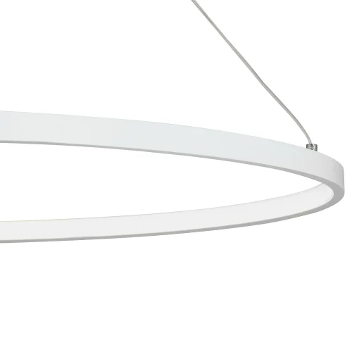 Светильник подвесной LED V4664-0/1S Vitaluce без плафона 1 лампа, основание белое в стиле хай-тек кольца фото 2