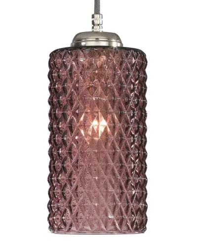 Светильник подвесной L 10001/1 Reccagni Angelo фиолетовый 1 лампа, основание никель в стиле современный классический выдувное фото 2