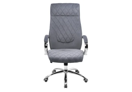 Компьютерное кресло Monte dark grey 11905 Woodville, серый/велюр, ножки/металл/хром, размеры - *1250***650*720 фото 2