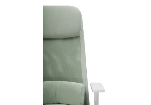 Компьютерное кресло Salta light green / white 15396 Woodville, зелёный/ткань, ножки/пластик/белый, размеры - *1200***650* фото 7