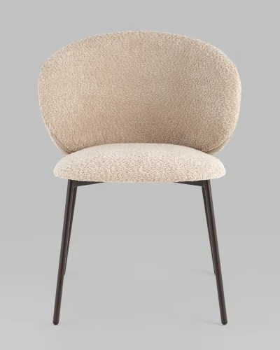 Стул Блейз букле капучино, каркас серо-коричневый УТ000039642 Stool Group, коричневый бежевый/букле, ножки/металл/чёрный, размеры - ***** фото 2