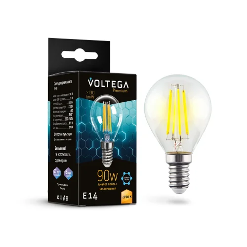 Светодиодная лампа Crystal Graphene Globe 9W 2700K E14 7221 Voltega E14 6вт