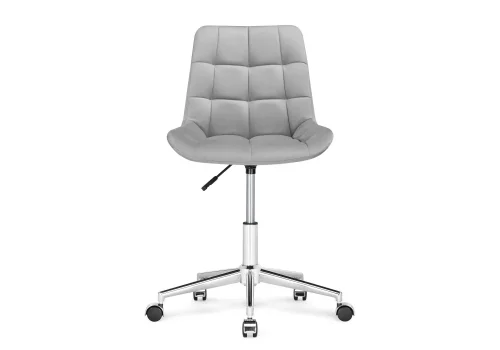 Компьютерное кресло Честер светло-серый / хром 583973 Woodville, серый/велюр, ножки/металл/хром, размеры - *920**** фото 4