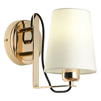 Бра Cozy LSP-8809 Lussole белый 1 лампа, основание золотое в стиле современный 