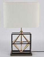 Настольная лампа Brunello OML-83804-01 Omnilux белая 1 лампа, основание золотое чёрное металл в стиле классический 