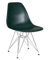 Стул обеденный 638APP-LMZL DSR, цвет сиденья тёмно-зеленый (G-13), цвет основания хромированная сталь Dobrin, зелёный/, ножки/металл/хром, размеры - ****460*535
