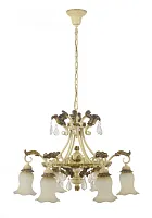 Люстра подвесная Gradara E 1.1.6.600 CA Dio D'Arte белая на 6 ламп, основание жёлтое золотое в стиле классический 