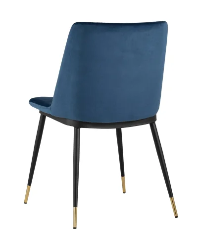 Стул Мелисса, велюр, синий УТ000004446 Stool Group, синий/велюр, ножки/металл/чёрный, размеры - ****505*580 фото 6