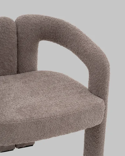 Стул Болинджер букле светло-коричневый УТ000041356 Stool Group, коричневый/букле, ножки/металл ткань/коричневый, размеры - ***** фото 7