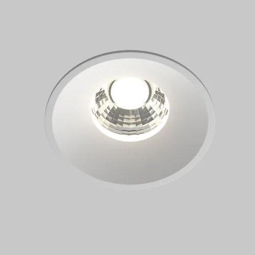 Светильник точечный LED Round DL058-12W-DTW-W Maytoni белый 1 лампа, основание белое в стиле современный хай-тек круглый фото 3