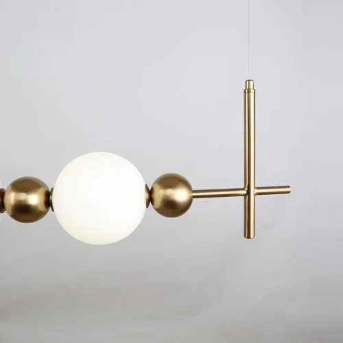 Светильник подвесной LED Chantra 4088-5P F-promo белый 5 ламп, основание латунь в стиле современный шар фото 3