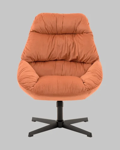 Кресло Оррелл терракотовый УТ000040106 Stool Group, терракотовый/велюр, ножки/металл/чёрный, размеры - *940****мм фото 4