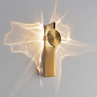Бра ЛЕД Флэйм / Flame 10452W Gold LOFT IT золотой на 1 лампу, основание золотое в стиле хай-тек отражённый свет