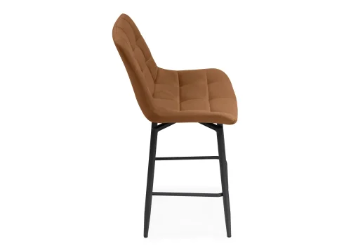 Полубарный стул Алст К крутящийся кирпичный / черный 571399 Woodville, кирпичный/велюр, ножки/металл/чёрный, размеры - ****500*580 фото 5