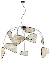 Светильник подвесной Palma WE520.03.713 Wertmark коричневый бежевый 1 лампа, основание чёрное в стиле современный кантри 