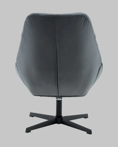 Кресло Оррелл серый УТ000040105 Stool Group, серый/велюр, ножки/металл/чёрный, размеры - *940****мм фото 5