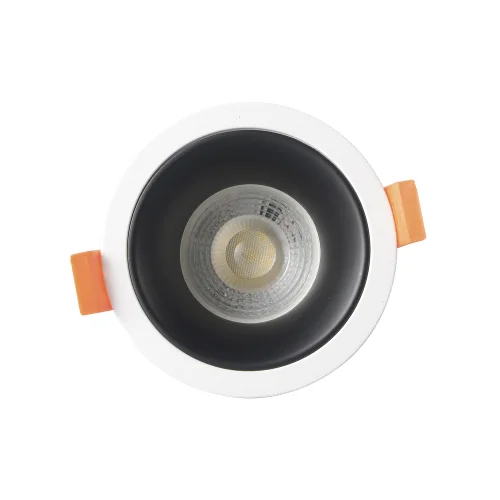 Светильник точечный CLT 081C WH-BL Crystal Lux белый чёрный на 1 лампу, основание чёрное в стиле современный круглый фото 3