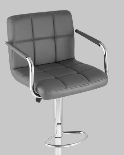 Стул барный Малави, серый NP УТ000039148 Stool Group, серый/экокожа, ножки/металл/, размеры - 910*1110**** фото 3