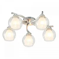 Люстра потолочная Кристи CL152157 Citilux белая на 1 лампа, основание хром в стиле классика модерн шар
