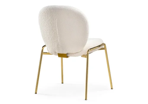 Стул на металлокаркасе Kalipso 1 white / gold 15782 Woodville, белый/букле, ножки/металл/золотой, размеры - ****560*600 фото 6