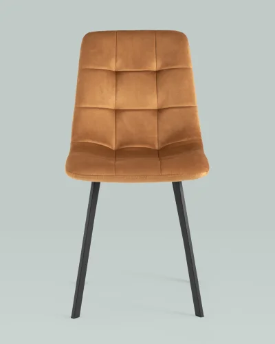 Стул Chilly, велюр терракотовый, сиденье УТ000039628 Stool Group, терракотовый/велюр, ножки/металл/чёрный, размеры - ***** фото 4