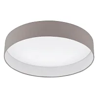 Люстра потолочная LED PALOMARO 93952 Eglo серая на 1 лампа, основание белое в стиле современный 