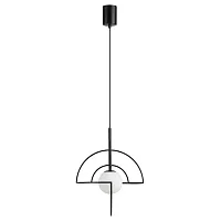 Светильник подвесной ЛЕД Futurum 7196/3L Odeon Light белый на 1 лампу, основание чёрное в стиле хай-тек 