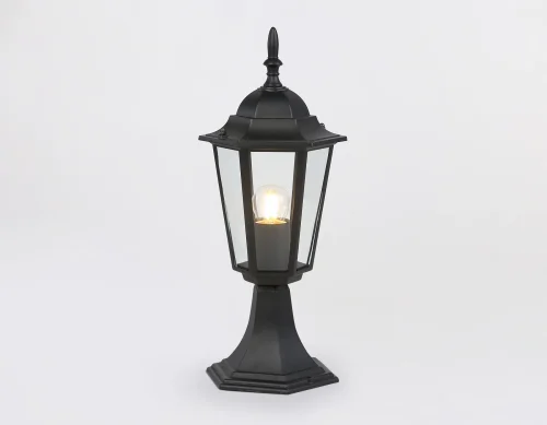 Парковый светильник ST2023 Ambrella light уличный IP54 чёрный 1 лампа, плафон прозрачный в стиле хай-тек современный E27 фото 2