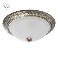 Люстра потолочная Ариадна 450015703 MW-Light белая на 3 лампы, основание античное бронза в стиле современный 