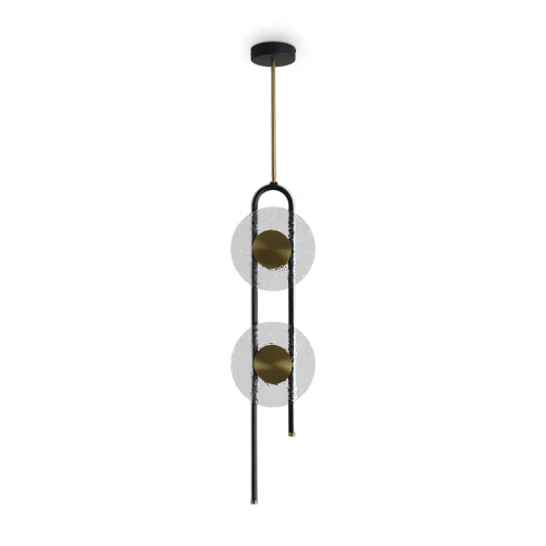 Светильник подвесной LED Drip FR6173PL-L18B Freya прозрачный на 1 лампу, основание чёрное в стиле современный хай-тек фото 3