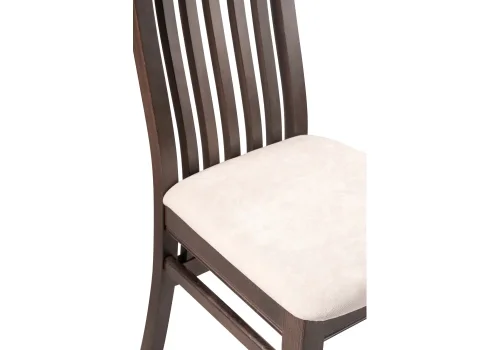 Деревянный стул Арлет сordroy-118 / венге коричневый 526730 Woodville, бежевый/ткань, ножки/массив бука дерево/венге, размеры - ****450*550 фото 6