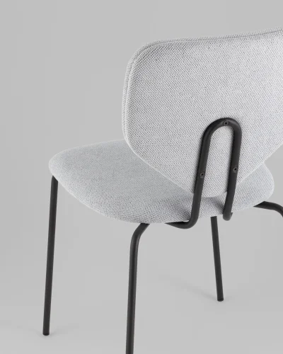 Стул обеденный Masey, серый УТ000039580 Stool Group, серый/рогожка, ножки/металл/чёрный, размеры - ***** фото 6
