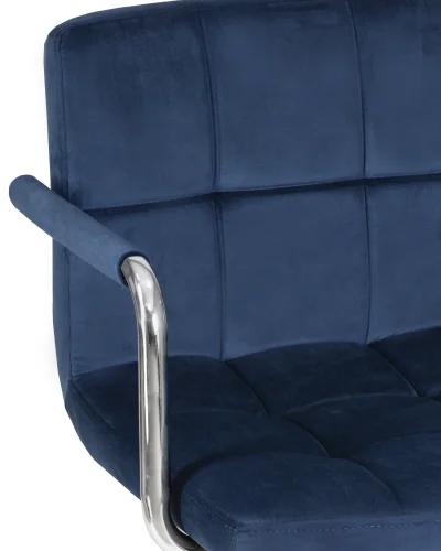 Офисное кресло набор 2 шт. SET-2 9400-LM TERRY, цвет сиденья синий велюр (MJ9-117), цвет основания хромированная сталь Dobrin, /велюр, ножки/металл/хром, размеры - 810*950***580*580 фото 8