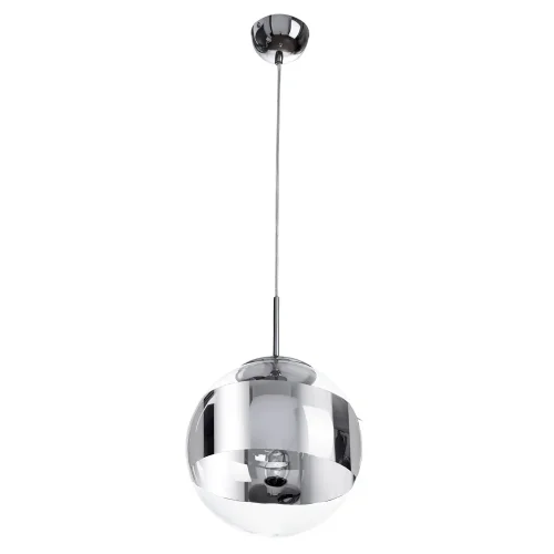 Светильник подвесной Galactica A1581SP-1CC Arte Lamp серый хром на 1 лампу, основание хром в стиле современный шар