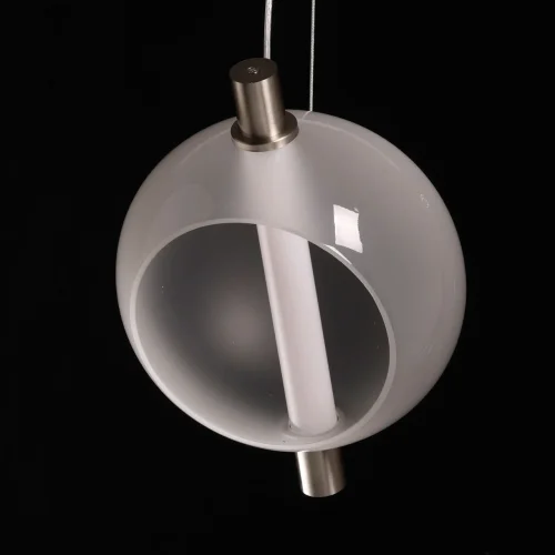 Светильник подвесной LED Граффити 678013701 DeMarkt белый 1 лампа, основание никель в стиле современный хай-тек  фото 5