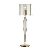 Настольная лампа Tower 4850/1T Odeon Light серая 1 лампа, основание серое золотое металл стекло в стиле арт-деко 
