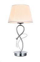 Настольная лампа Sondrio OML-61504-01 Omnilux белая 1 лампа, основание хром металл в стиле классический 