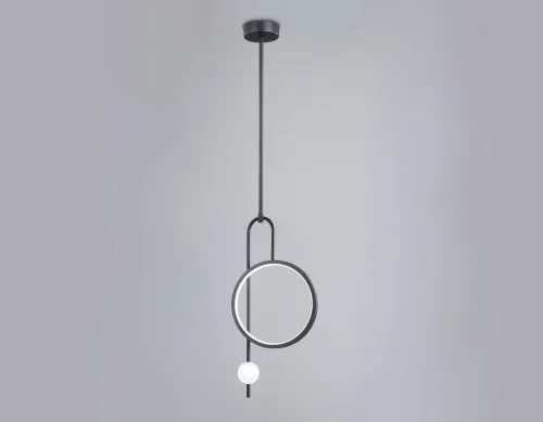 Светильник подвесной LED FL66435 Ambrella light чёрный 1 лампа, основание чёрное в стиле хай-тек современный  фото 3