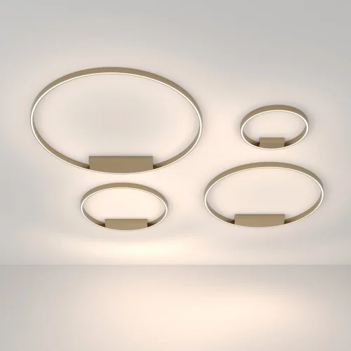Люстра потолочная LED Rim MOD058CL-L65BS4K Maytoni латунь на 1 лампа, основание латунь в стиле хай-тек минимализм кольца фото 4