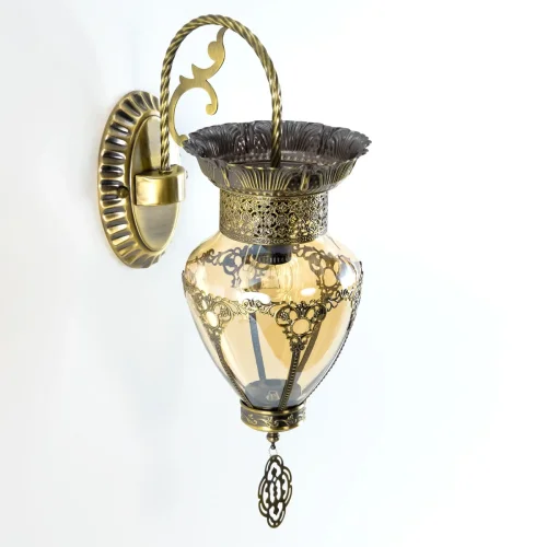Бра Каир CL419413 Citilux янтарный на 1 лампа, основание бронзовое в стиле восточный  фото 7